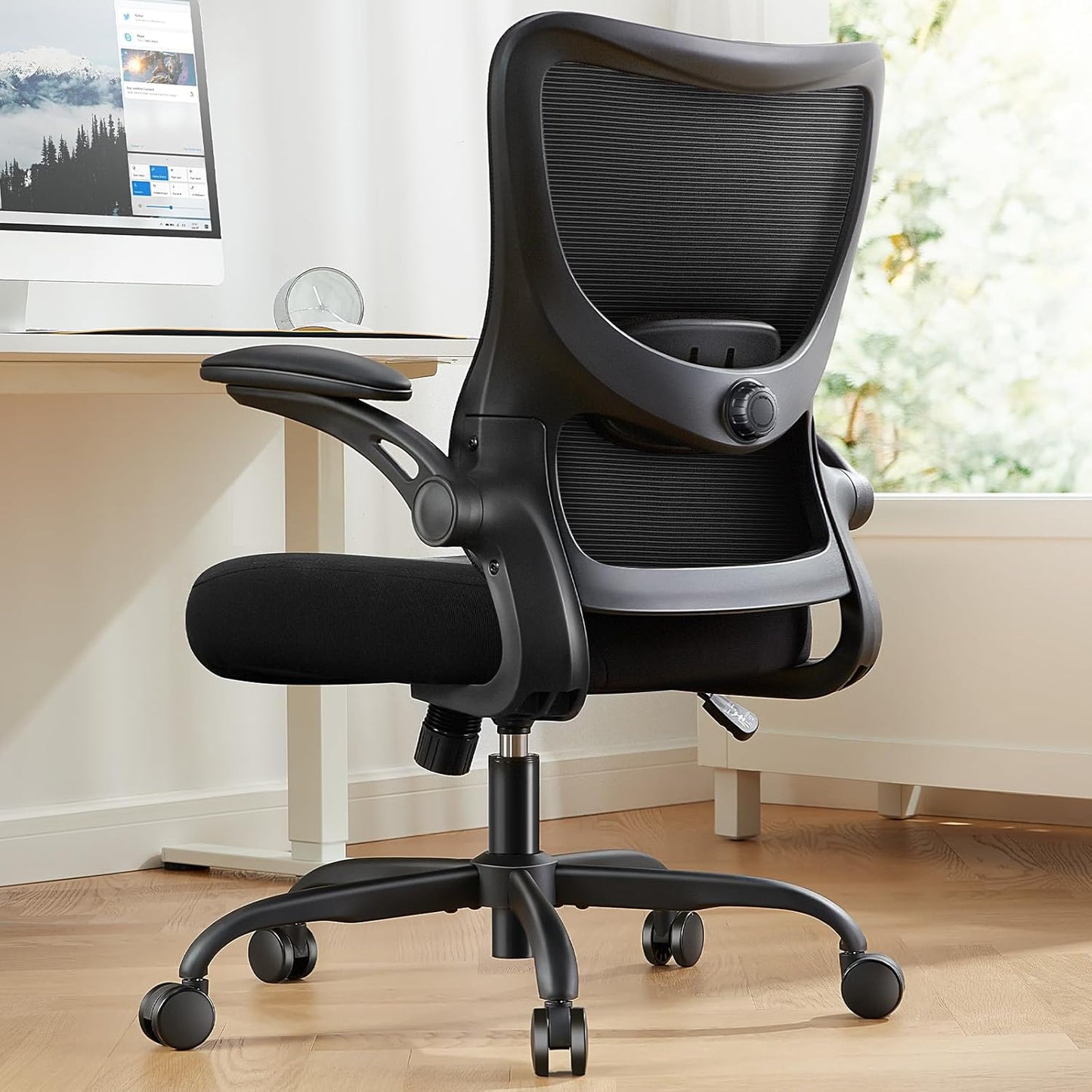 Adjustable Lumbar Support Mesh Office Chair by Marsail