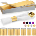 Christmas Napkin Rings Set of 200 - Reusable Brushed Gold Bands