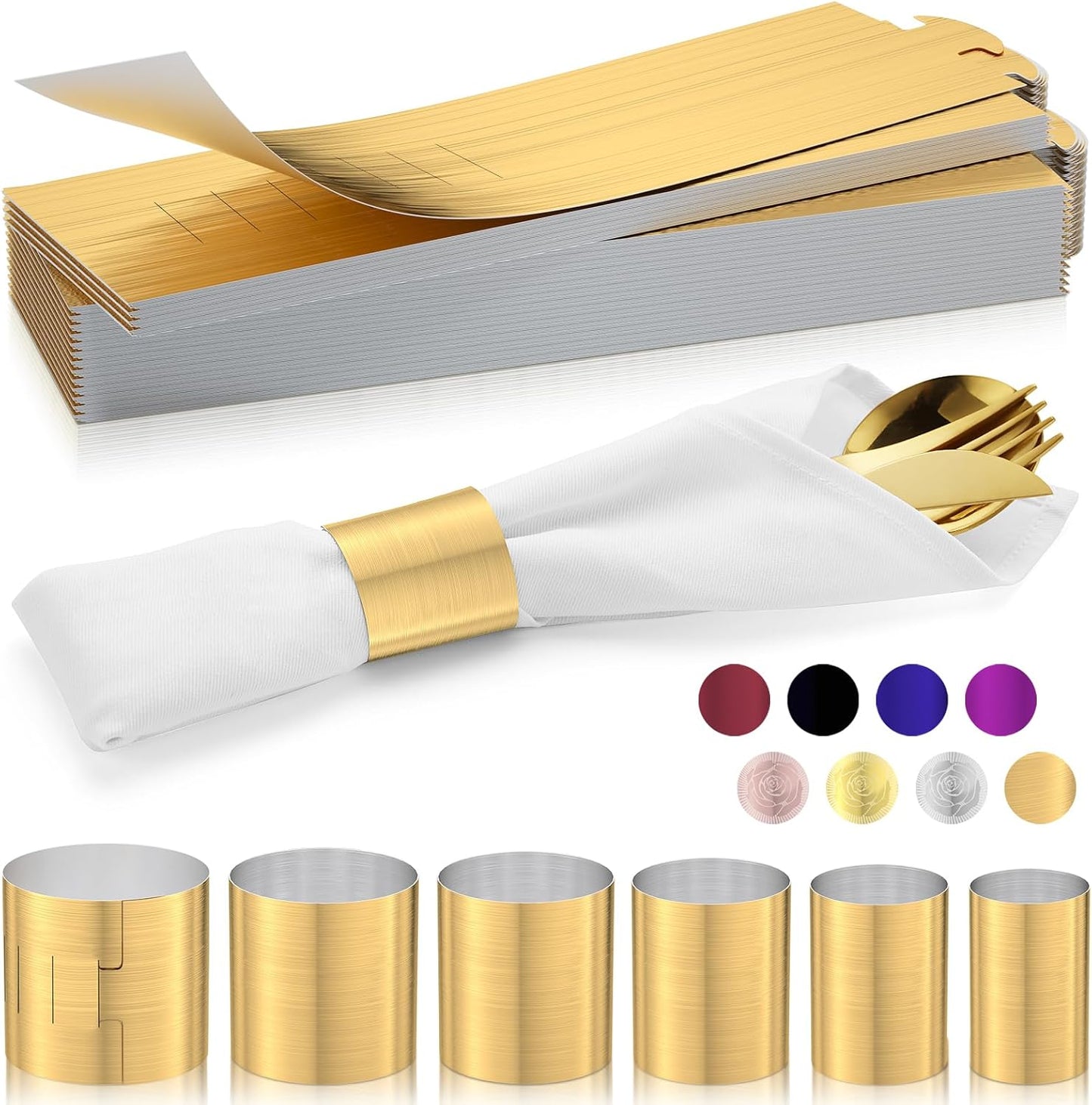Christmas Napkin Rings Set of 200 for Holiday Table Decor