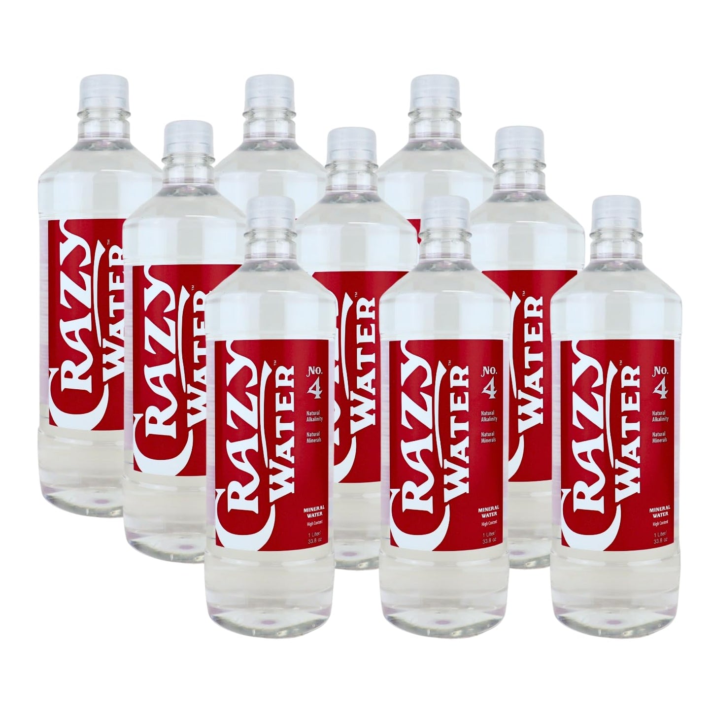 Crazy Water No. 4 Pack of 9 Bottles for Refreshing Hydration