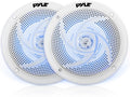 Pyle Marine 4 in Waterproof LED Speakers - Low Profile Pair