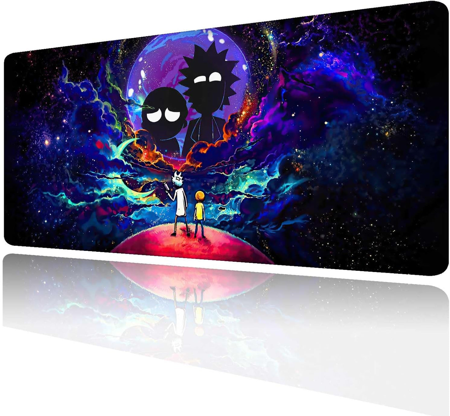 Anime Night Sky Gaming Mouse Pad - XL Size, Non-Slip Base, Stitched Edges