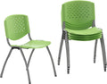 Flash Furniture HERCULES 5-Pack 880 lb Capacity Green Plastic Stack
