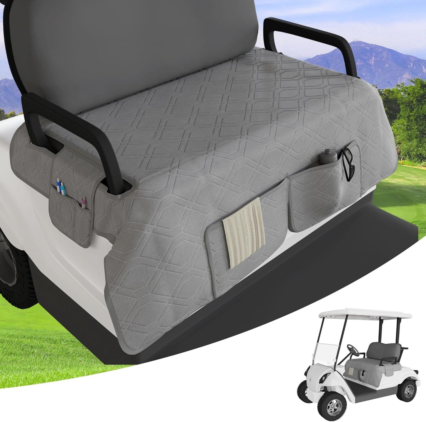 Golf Cart Seat Cover Waterproof Washable Non-Slip Design