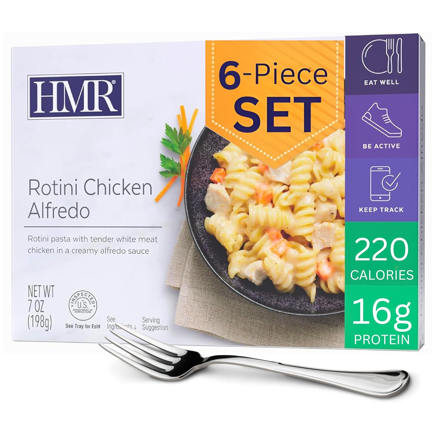 HMR Rotini Chicken Alfredo Entree - Delicious Low Calorie Meal