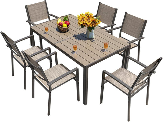 Homall Patio Dining Set 7 Pieces Outdoor Furniture for Garden