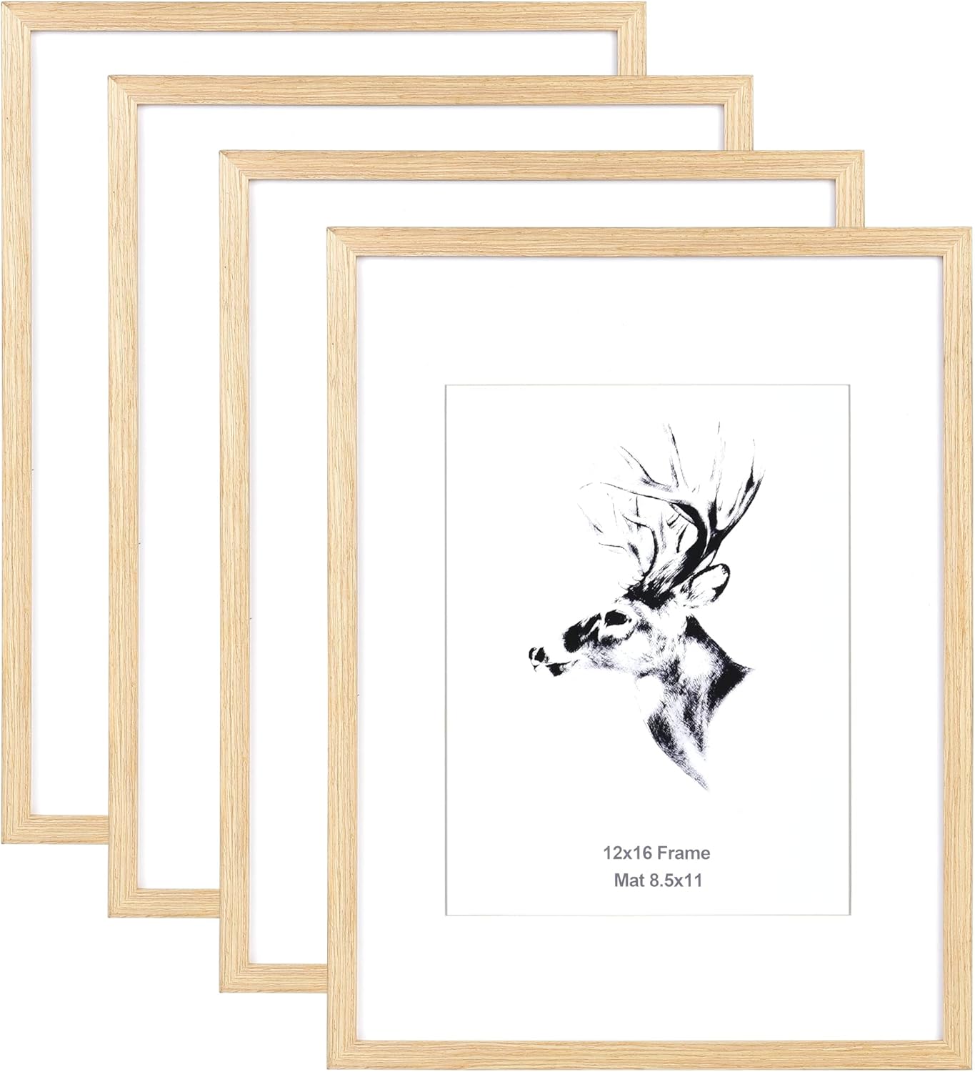 Yaetm 12x16 Picture Frame Set of 4 for 8.5x11 Photos