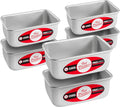 Anodized Aluminum Bread Loaf Pan Set of 6 - Even Heating for Perfect