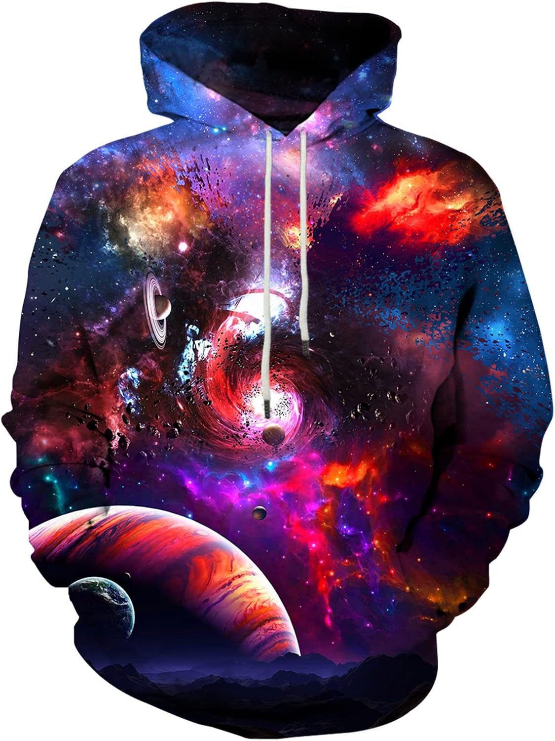 Asylvain 3D Printed Graphic Hoodie - Stylish Unisex Comfort