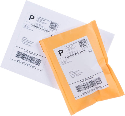 200 Half Sheet Self Adhesive Shipping Labels - Laser or Inkjet - RBHK