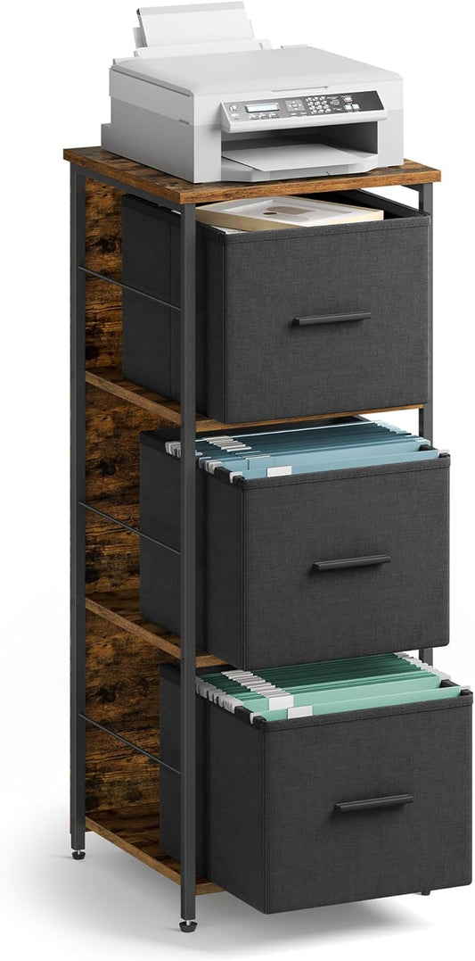 VASAGLE File Cabinet with 3 Drawers for Home Office Storage
