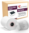 Receipt Paper for Clover Mini Thermal Printer Rolls - 50 Pack