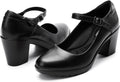 Mary Jane Heels with Arch Support - Comfortable Block Heel Pumps toe