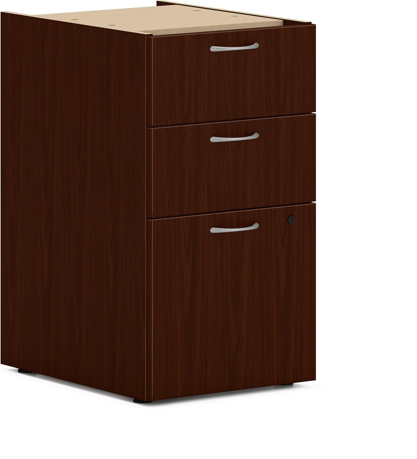 HON MOD Pedestal: 3 Drawers, Mahogany