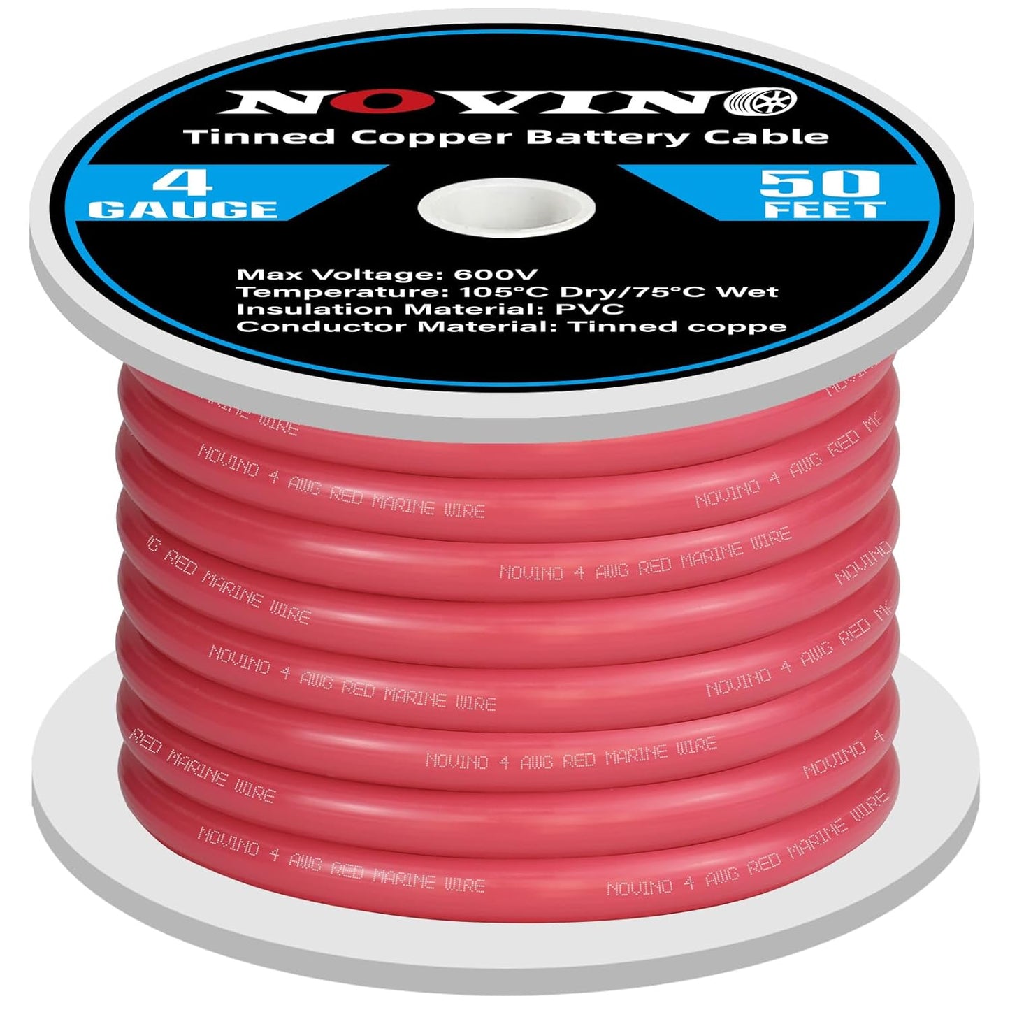 4 Gauge Marine Wire Tinned Copper Boat Battery Cable for Durability