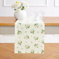 Lily Floral Print Table Runner - 100% Pure Linen 14 x 108 in