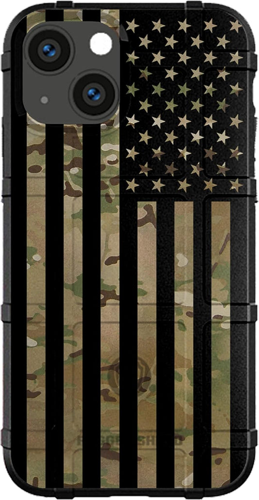 EGO TACTICAL Rugged Shield Case for iPhone 13 Pro Max - USA Flag