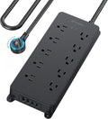 TROND Surge Protector Power Strip 10ft - 10 Outlets, USB-C Ready