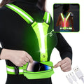 LED Reflective Light Up Safety Running Vest for Night Visibility
