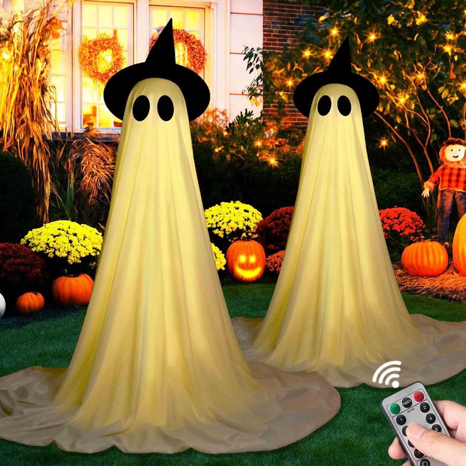 DIY Ghost Kit with Remote Control Lights for Halloween Fun