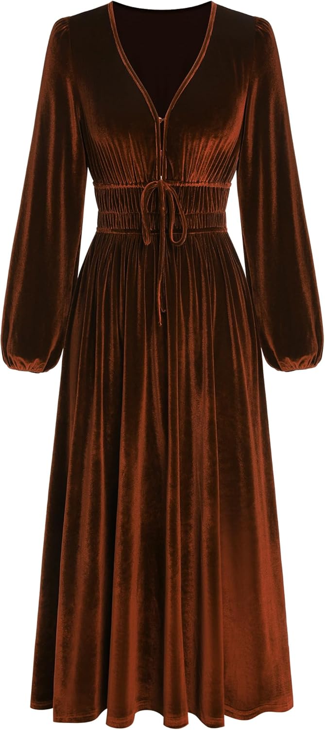 Elegant Velvet Midi Dress for Women - Perfect for Weddings