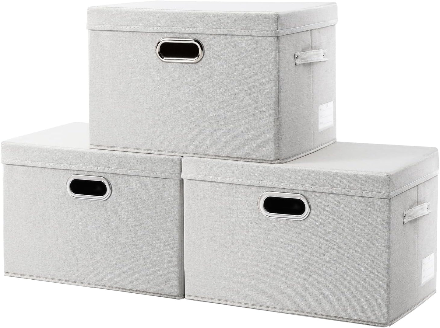 PRANDOM Large Collapsible Storage Bins with Lids for Home Use