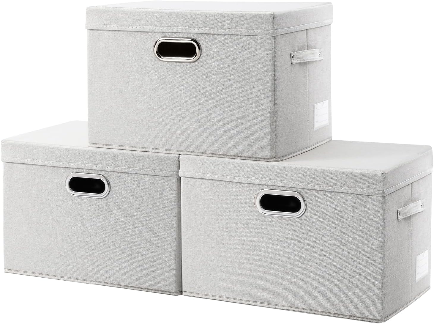 PRANDOM Large Collapsible Storage Bins with Lids for Home Use