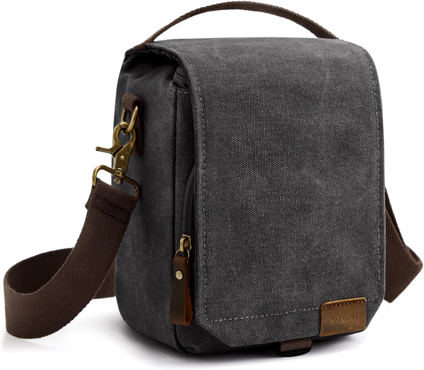 S-ZONE Small DSLR Camera Bag - Water-resistant Crossbody Purse