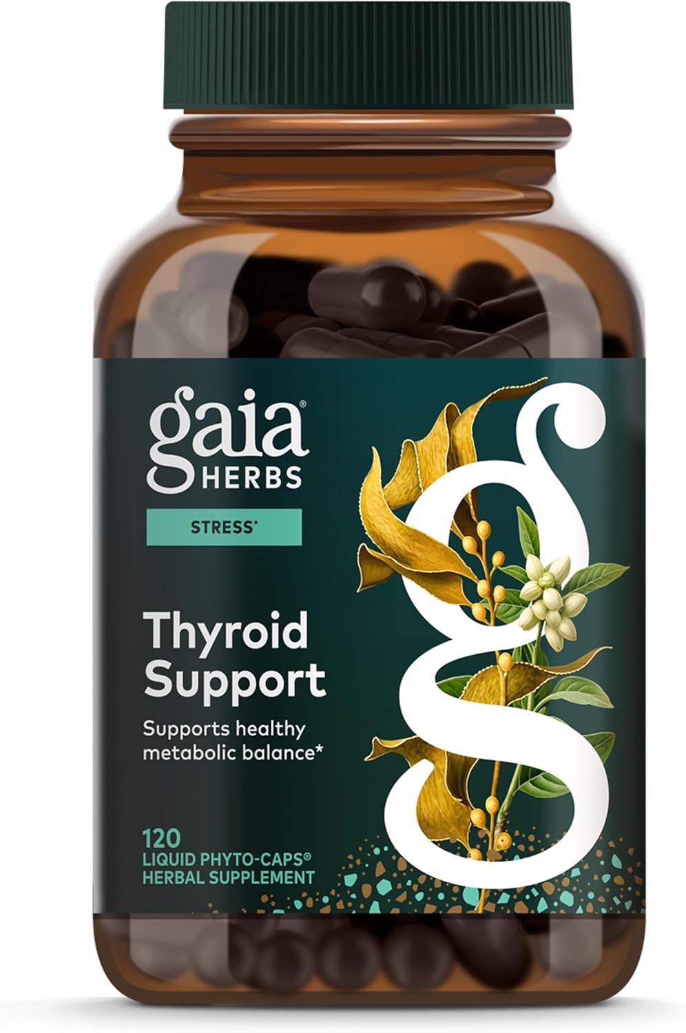 Gaia Herbs Thyroid Support with Ashwagandha & Kelp for Balance