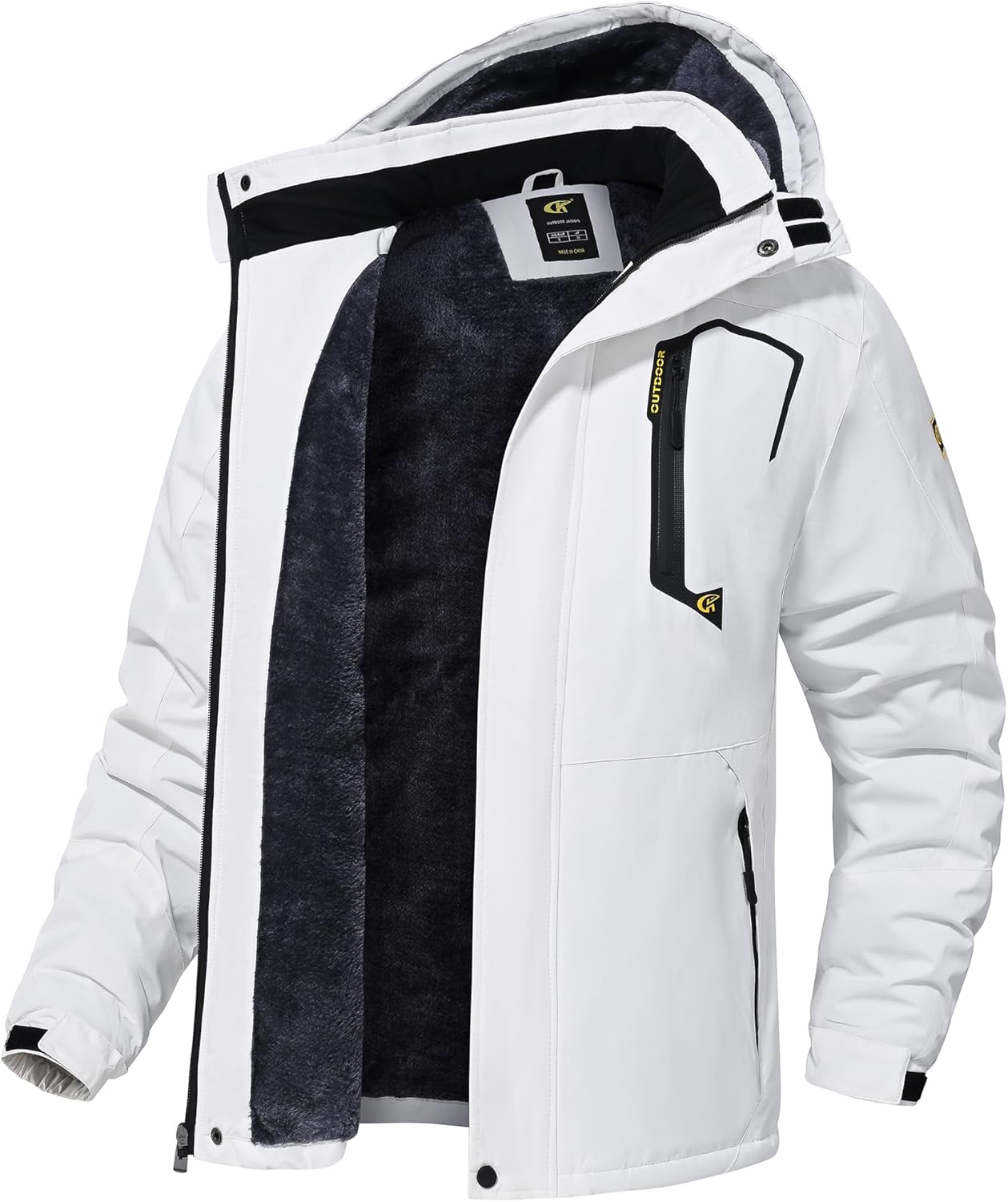 QPNGRP Mens Waterproof Ski Snowboard Jacket for Winter Sports