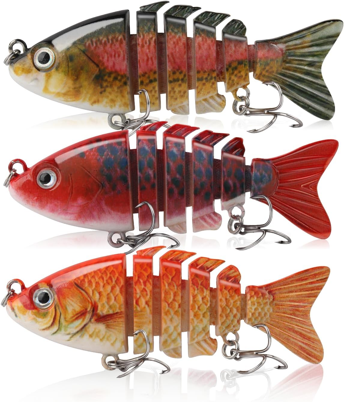 Saltwater Bass Fishing Lure Set - Jointed Soft Baits