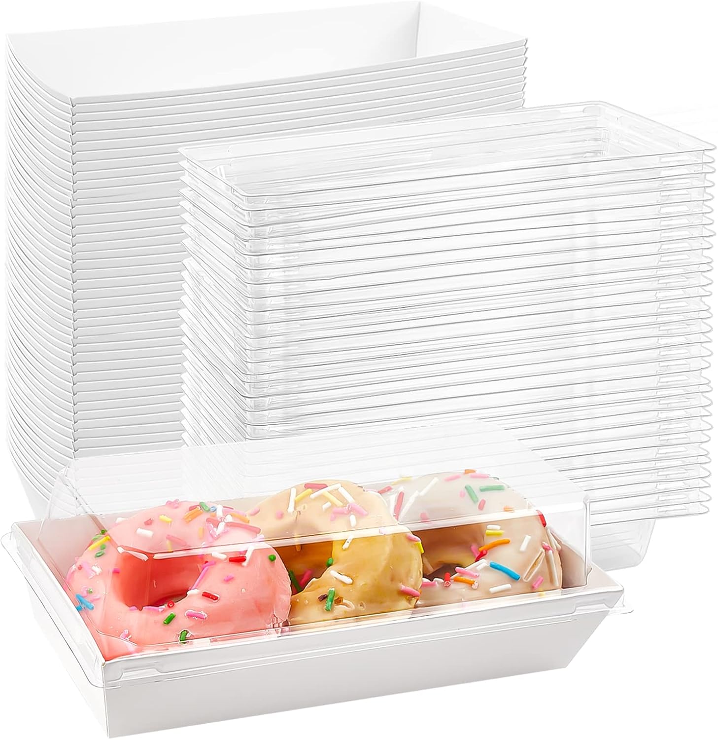 Ocmoiy Charcuterie Boxes with Clear Lids for Treats and Pastries