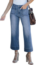 Chic High Waisted Wide Leg Jeans for Women by Luvamia