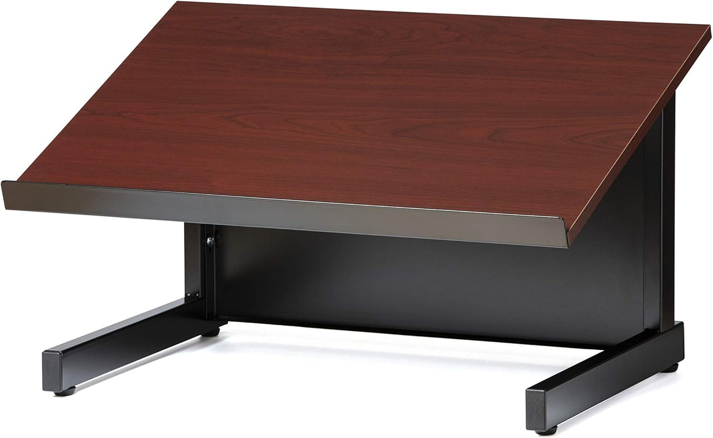 Elegant Black and Cherry Tabletop Lectern for Presentations
