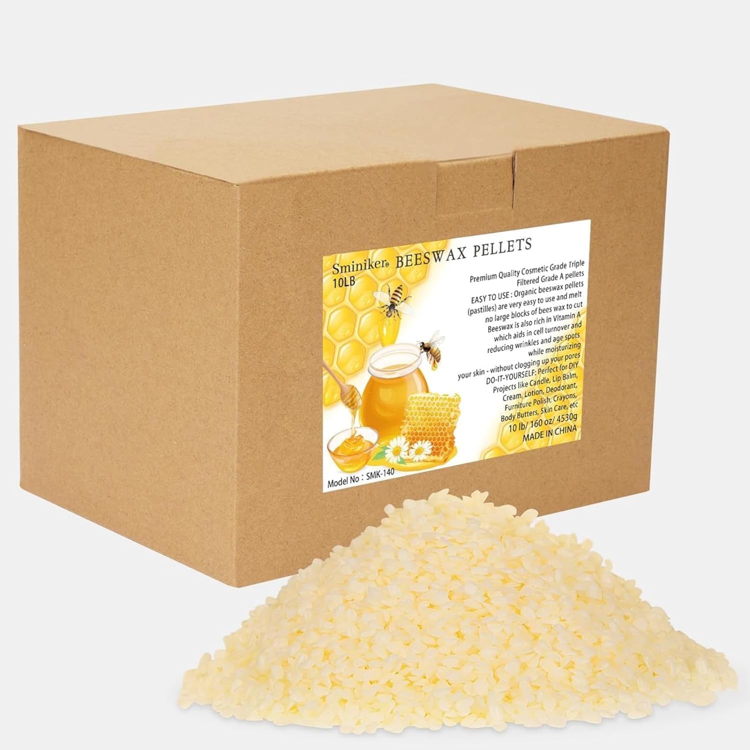 Beeswax Pellets for Candle Making and DIY Craft Projects