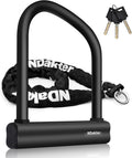 Heavy Duty Anti Theft Bike Locks with U Lock and Chain Set