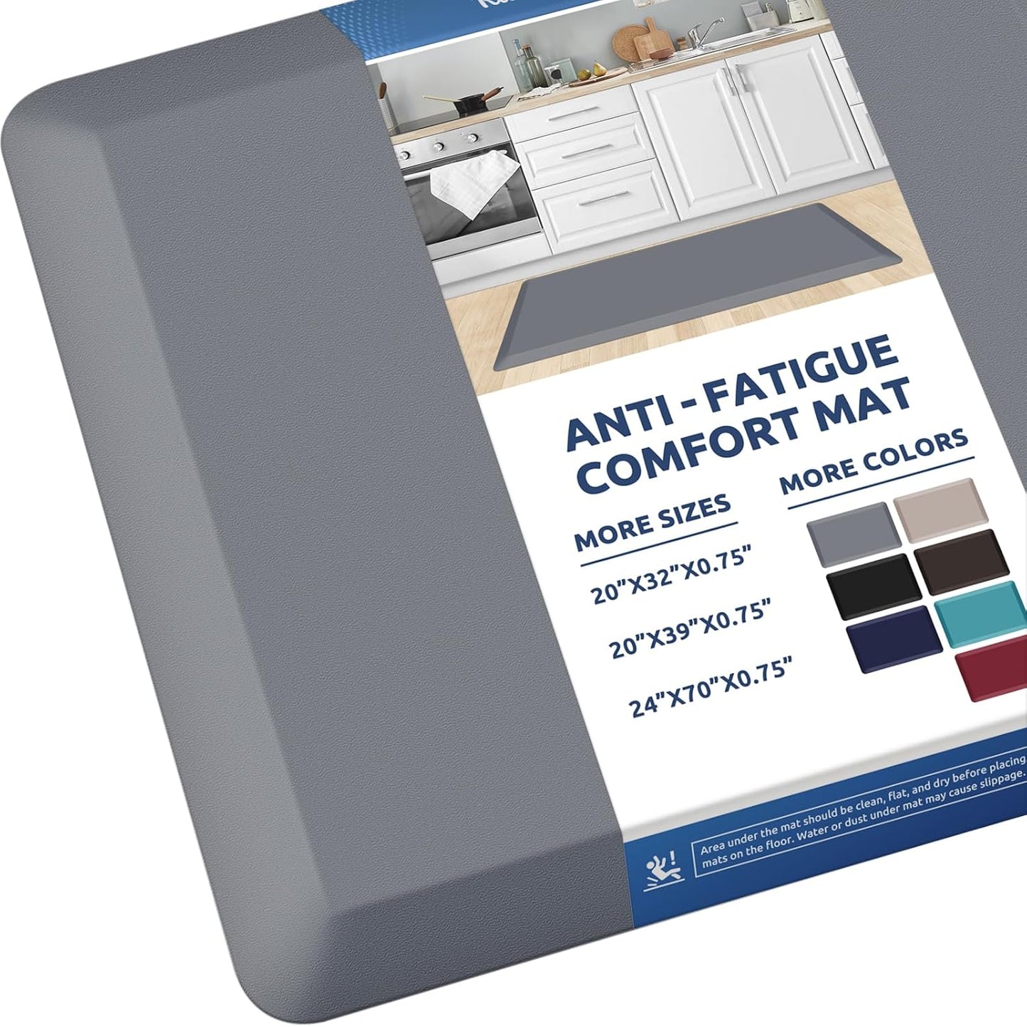KitchenClouds Anti Fatigue Kitchen Mat for Comfort and Safety