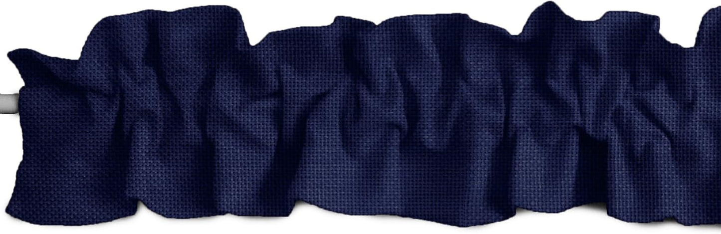 Faux Burlap Sleeve Topper Window Valance for Home Decor