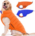 2XL Reversible Dog Coat Waterproof Puffer Vest for Large Dogs - Warm