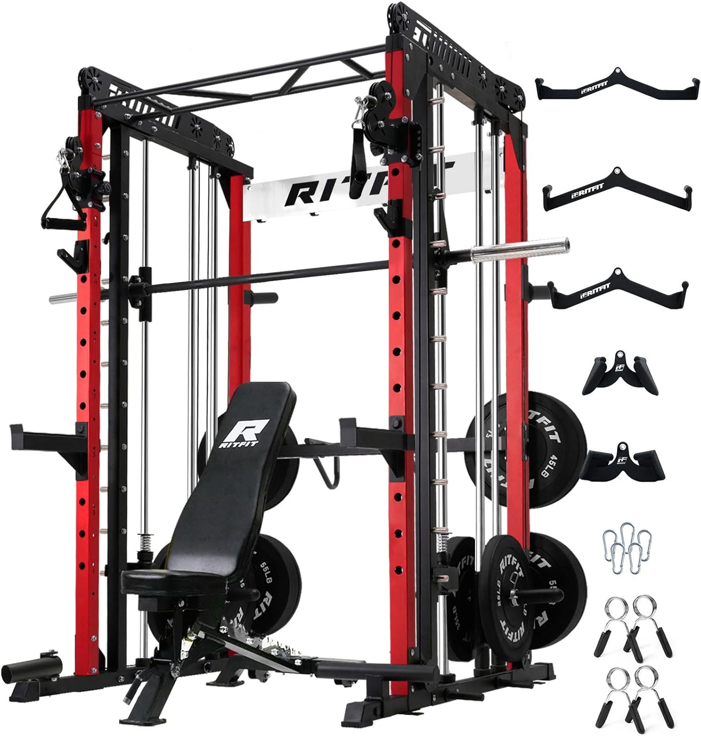 RitFit M1 Smith Machine with Cable Crossover for Home Gym