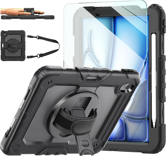 2024 iPad Air 11 Kids Proof Case + Glass Screen Protector