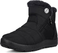 Snow Boots Womens Winter Ankle Boots - Fur Lined Warm Flat Booties