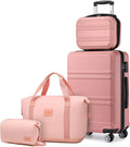 Kono Luggage Set 4 Piece Carry On Hardside Luggage Review