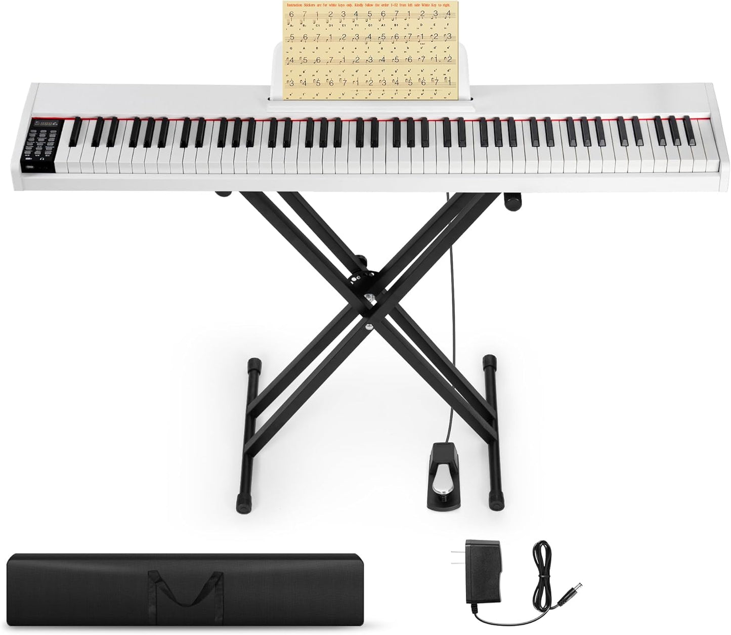 Rengue 88-Key Electronic Keyboard Set - Portable & Professional
