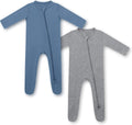 HAPIU Rayon from Bamboo Baby Footed Pajamas - Soft, Two-Way Zipper is