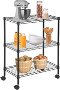 FDW Wire Shelving Metal Storage Shelves 23L x 13W x 32H - Mobile