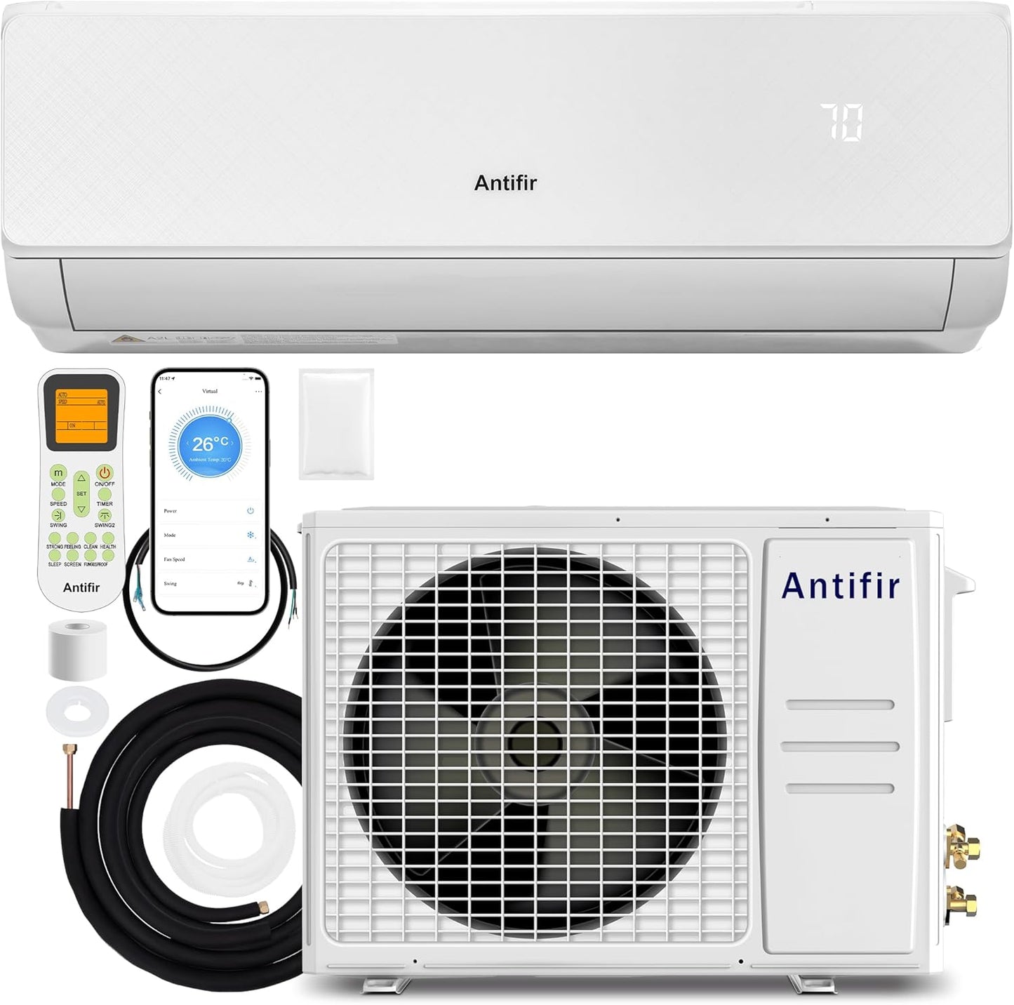 18,000 BTU Smart Mini Split - Heat & Cool, Alexa Compatible