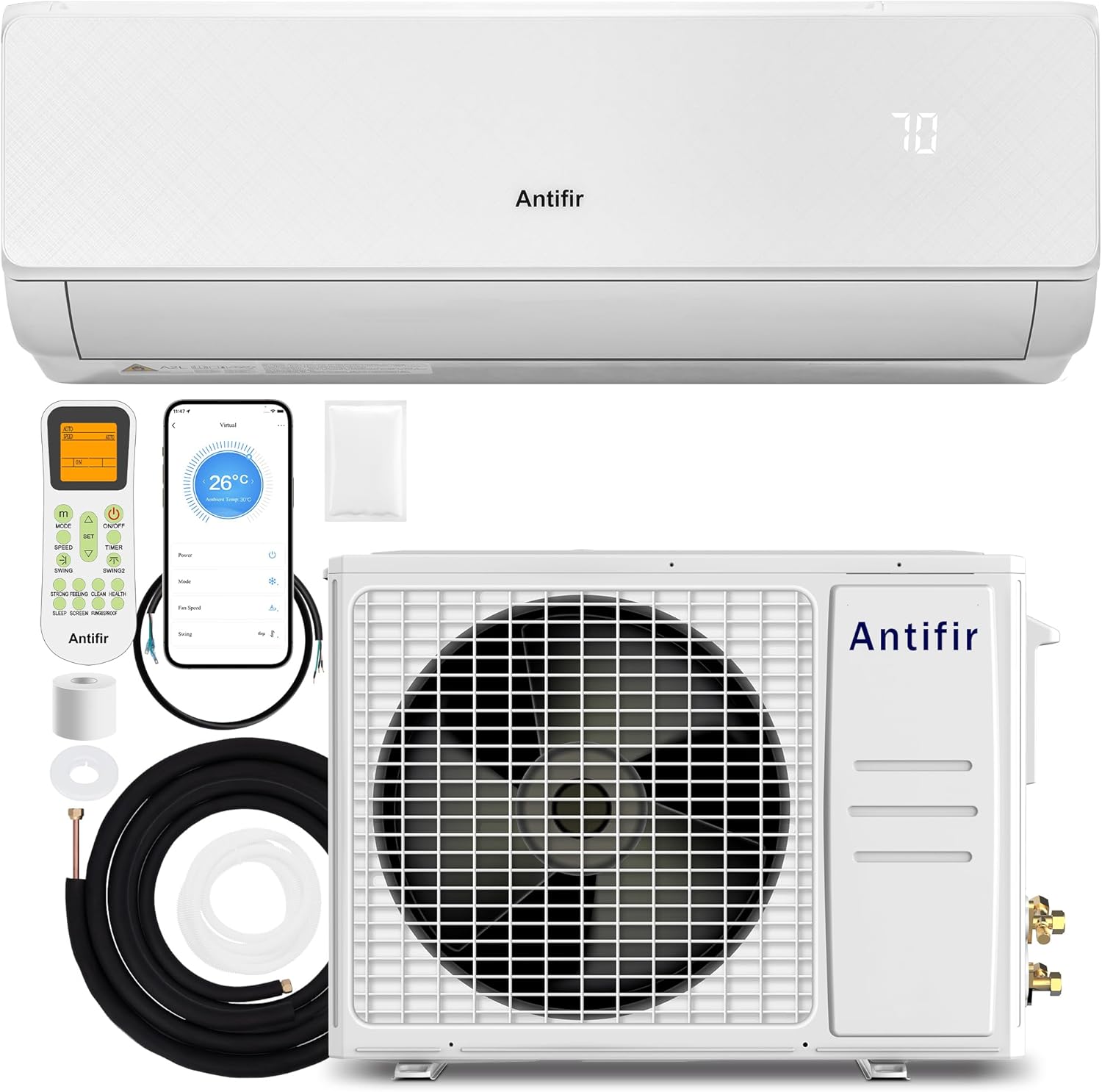 18,000 BTU Smart Mini Split - Heat & Cool, Alexa Compatible