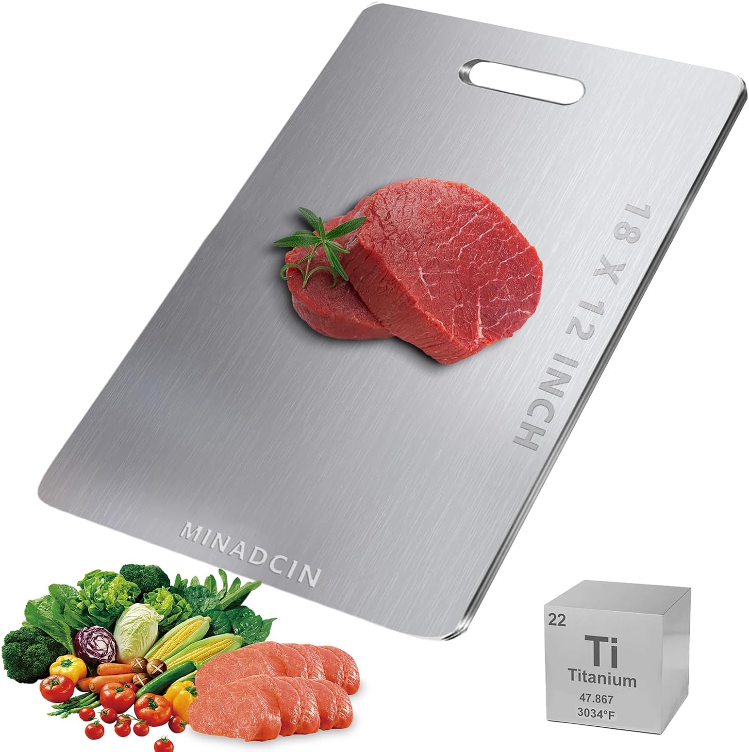 Titanium Cutting Boards for Kitchen - Food Grade Quality Upgrade