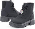 Toddler Boots Girl Side Zipper Lace Up Dress Combat
